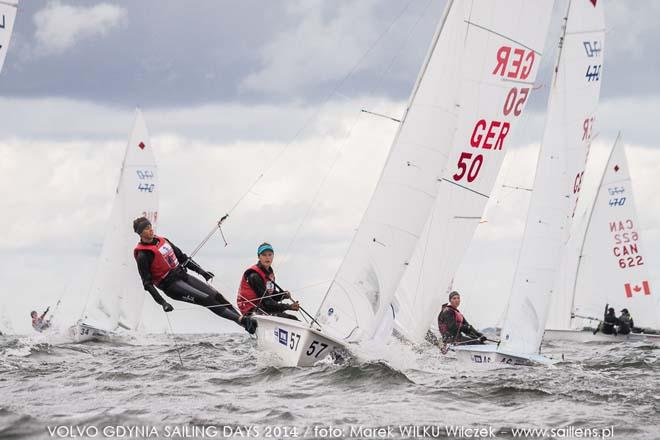 Lena Stueckl and Franziska Maege (GER-50) - 420 and 470 Junior European Championships 2014, Day 2 ©  Wilku – www.saillens.pl